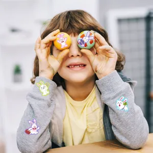 Niedliche Osterhasen Aufkleber für Eier Geschenk Versiegelung Party Kuchen Dekorationen
