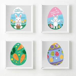Manualidades de Huevos para Rascar de Pascua para Niños Tarjetas de Pintura Coloridas con Bolígrafos de Bambú Cintas Juguetes