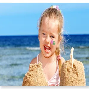 Kinder Hawaiian Glitzer Gesicht Tattoo Aufkleber, wasserdichter Strand temporärer Aufkleber.