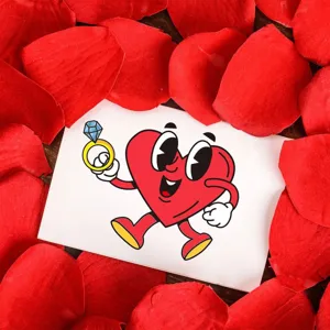 Valentine's Day retro cartoon heart sticker romantic confession party decoration