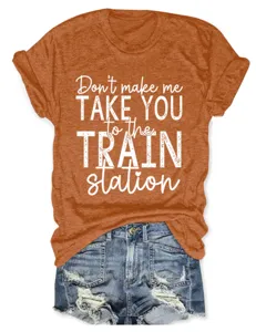 Damen Kurzarm Rundhals T-Shirt mit lustigem Buchstabenprint perfekt kombiniert mit Jeansshorts