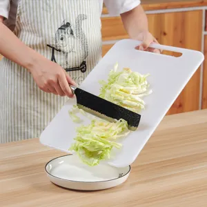 Thickened plastic cutting board kitchen chopping board with handle for household use home cooking