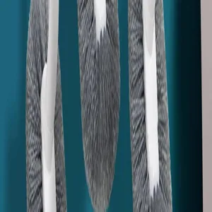 Detailopname van huishoudelijke reinigingstoiletborstel met zachte haren en lange handgreep.