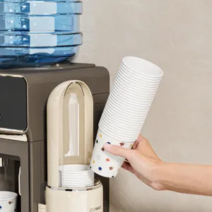 Wall-mounted disposable paper cup dispenser holder for water dispenser home office use storage