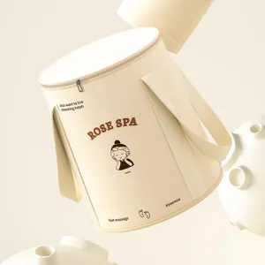 Foldable portable foot soak bag thermal spa bucket over calf household foot bath basin