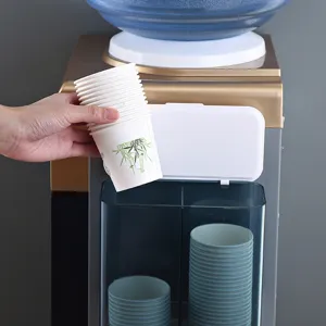 Automatic paper cup dispenser wall mounted holder for water cooler home office use.