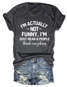 Casual women short sleeve graphic t-shirt paired with stylish denim shorts outfit.