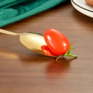 Cuillère en acier inoxydable doré vaisselle cuisine table à manger design nordique