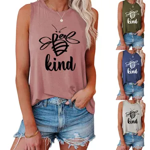 Vrouwen casual losse mouwloze tanktop met bij grafische zomer basic vest shirt
