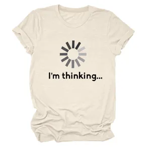T-shirt décontracté à manches courtes pour femme avec motif amusant, haut basique confortable.