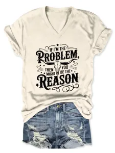 Women casual V-neck short sleeve graphic tee matching denim shorts summer daily wear outfit
