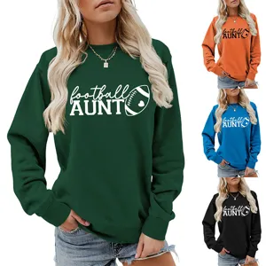 Γυναικείο αθλητικό φούτερ μακρύ μανίκι Football Aunt casual μπλούζα με στάμπες top