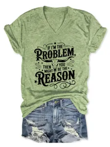 Casual women heather green V neck short sleeve graphic t shirt with bull skull design.