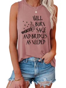 Lockerer ärmelloser Damen Tanktop mit Grafikdruck für Sommer Mode lässiges bequemes Shirt