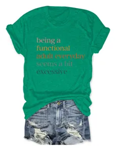 Casual πράσινο γυναικείο κοντομάνικο t-shirt με στάμπα για καλοκαίρι καθημερινό άνετο top