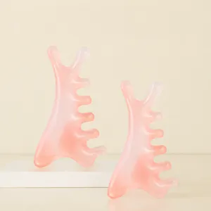 Multifunktionales Delfin-Form Kunststoff Meridian Guasha Massagekamm Kopfhaut Kopfschaber Körper Schaben Werkzeug Für Damen