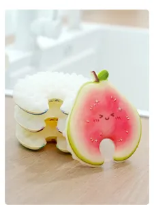 Lindo esponja de limpieza de cocina en forma de fruta esponja para platos absorbente