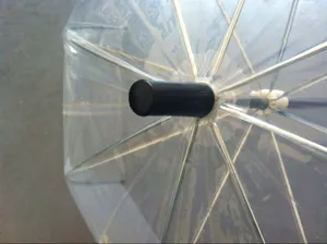 Clear transparent umbrella interior detail view straight handle umbrella for daily use