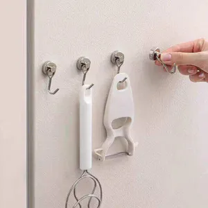 Ganchos magnéticos potentes para refrigerador de cocina y puertas metálicas, herramientas resistentes.