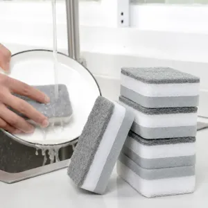 Double Sided Nano Cleaning Sponge Dishwashing Scrub Sponge For Kitchen Household Pot Pan Cleaning Tool