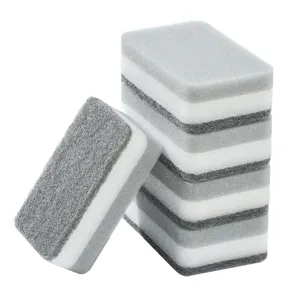 Kitchen cleaning sponge scrubbing pad for household dishwashing and pot cleaning main product view