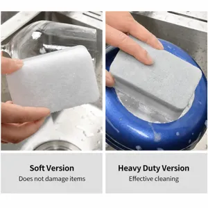 Nano cleaning sponge kitchen dishwashing sponge block for powerful stain removal cookware.