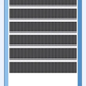 Gros plan sur la structure de grille du déflecteur d'air de climatiseur, texture propre.