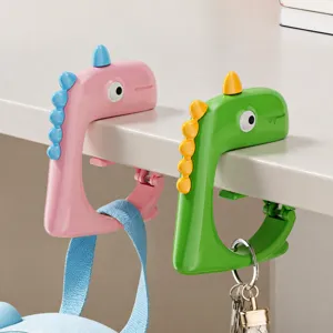 Crochet de bureau dinosaure mignon sans perçage support de sac stable organisateur de table
