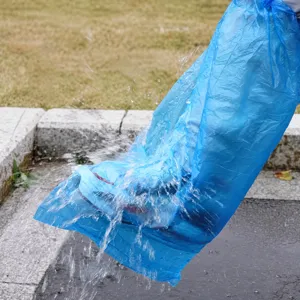 Cubrezapatos desechables impermeables botas de lluvia largas de plástico para días lluviosos