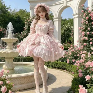 Medias florales Lolita dulce vintage japonesas mujer ultra finas blancas verano