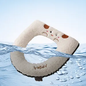 Fundas para asiento de inodoro impermeable de peluche cordero dibujos cremallera baño