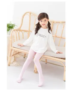 Children's pink dance tights spring summer thin breathable cute ballet socks for little girls