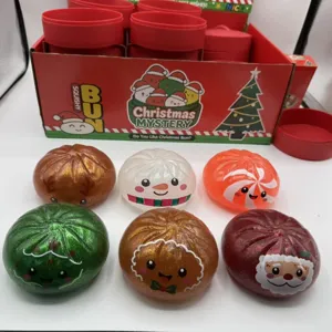 Christmas squishy toys decompression relief stress toys cute squeeze bun set for kids gifts