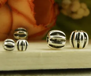 Copper spacer beads striped metal loose beads for DIY jewelry making and crafting supply.