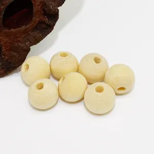 Natural wood loose beads for DIY handmade jewelry accessories and crafts design projects.