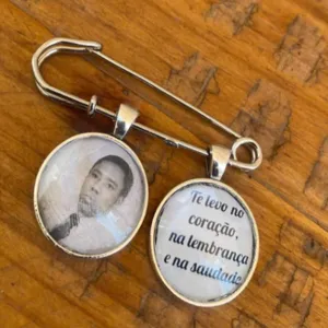 DIY spilla foto spia sicurezza base gemma del tempo vassoio per bouquet matrimonio commemorazione