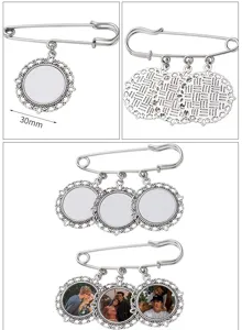 DIY Spilla Vassoio Base Spilla da Balia 30mm Cabochon Vetro Accessorio per Gioiello