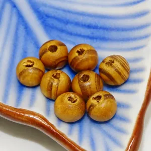 Natural wooden beads loose round wood beads for DIY jewelry making accessories crafts design.
