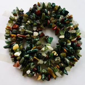 Natural irregular crystal gemstone chips beads multi color loose strand for jewelry making.