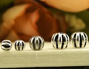 Metal spacer beads antique silver pumpkin bead charms DIY jewelry making accessories