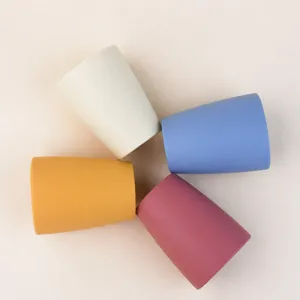 Silicone baby training cup food-grade drop-proof toddler drinking water tumbler for kids