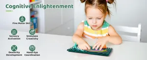 Silikon Sensorik Aktivitätsbrett für Kinder, taktiles Zappelspielzeug für Feinmotorik.