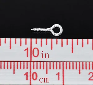 Vis à œil en métal de 10 mm pitons filetés pour fabrication de bijoux DIY et artisanat.