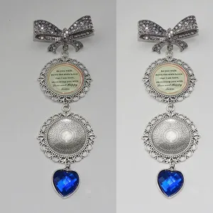 DIY strass strik foto tray broche gepersonaliseerde herinnering hanger sieraden cadeau