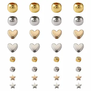 Perline CCB in plastica assortimento di accessori per gioielli fai da te oro e argento.
