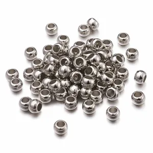 Perline di Plastica CCB per la Creazione di Gioielli DIY Reperti Perline Sfuse Oro Argento Oro Rosa Perline Distanziatrici Rotonde Artigianato