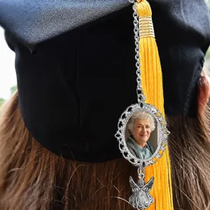 Graduation Cap Tassel Photo Charm DIY Time Gem Tray Cap Pendant Memorial Keepsake Gift