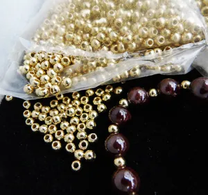 Perline di plastica CCB dorate accessori per gioielli DIY braccialetto distanziatore all'ingrosso