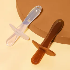 Silicone baby teether soothing chew stick molar toy for infant teething relief detail