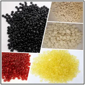 Perline distanziatrici DIY per bigiotteria, perline piatte e rotonde multicolore per bracciali.